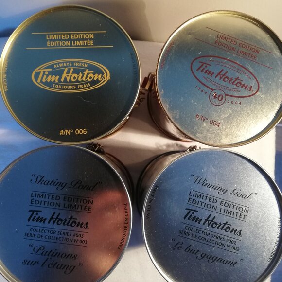 Tim Horton's Coffee Tin Canister - Lot of 4 - Picture 8 of 8